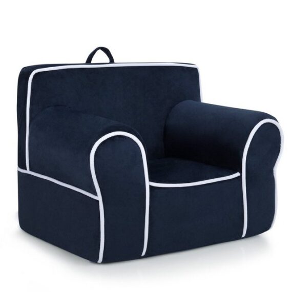 COSTWAY Kindersofa, gepolstert, mit Armlehne&Handgriff, 68x46x50cm