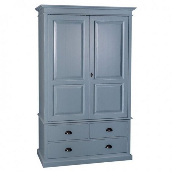 Casa Padrino Kleiderschrank Landhaus Stil Kleiderschrank - Kleider Schrank Shabby H 197 cm B 120 cm T 59 cm