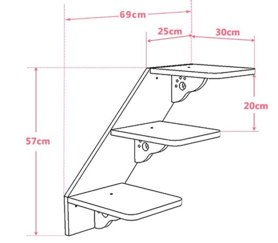 CatS Design Katzen-Wandregal CatS Design "Wandpark" Katzen Wandstepp F4, hochwertig solider holz Designmöbel-Extreme starke Konstruktion