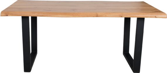 Duo Collection Baumkantentisch "Tisch Thea", Massives Kufengestell aus Metall, Belastbarkeit bis 100 kg
