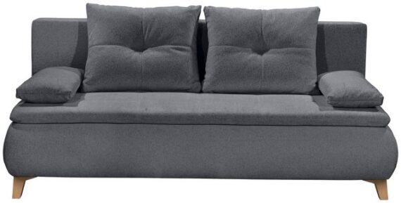 ED EXCITING DESIGN Schlafsofa Magnus, mit Bettfunktion und Bettkasten, sowie Rücken- und Armlehnkissen