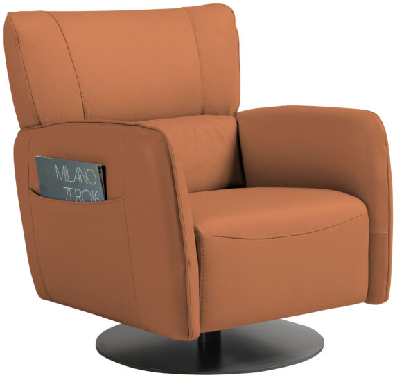 Egoitaliano Sessel "Honey", inkl. seitlicher Einstecktasche, drehbar und mit Wipp-Funktion