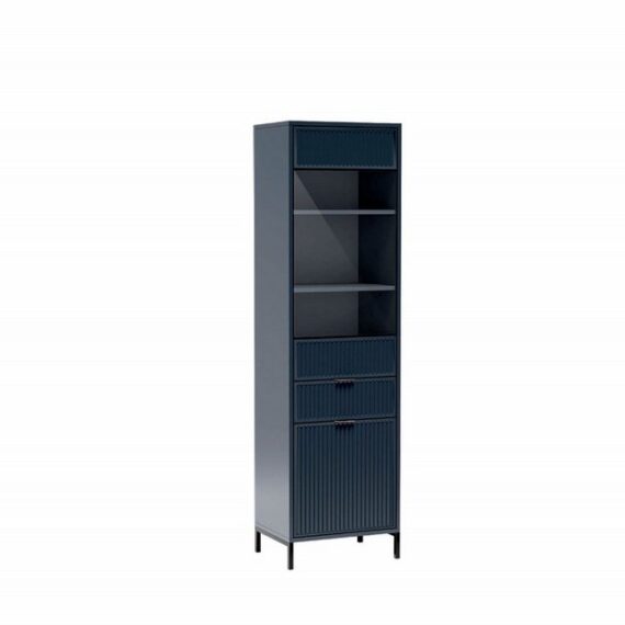 Furnix Standvitrine Vitrinenschrank LINKI LS5 verglaste Türen Schublade mit Glastür, mit Schublade