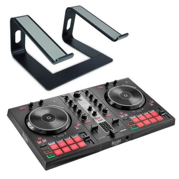 HERCULES DJ Controller DJControl Inpulse 300 MK2 mit Laptopständer