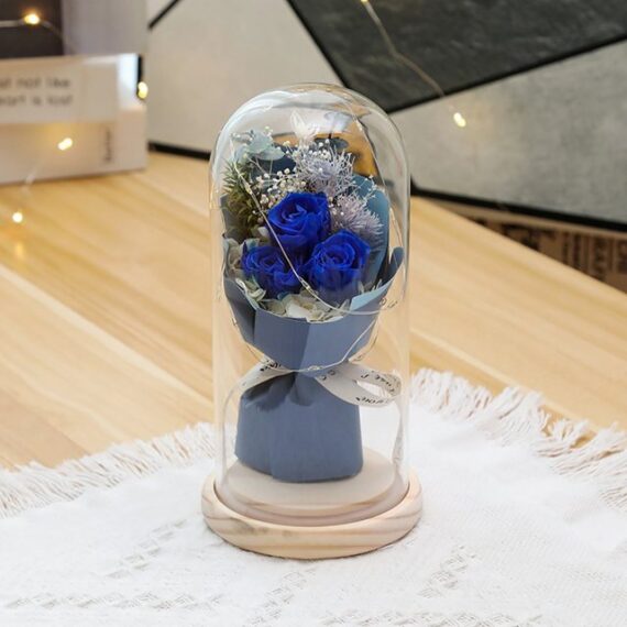 Kunstblume Geschenkbox mit Rosen - Infinity Rosen - 3pcs, Coonoor