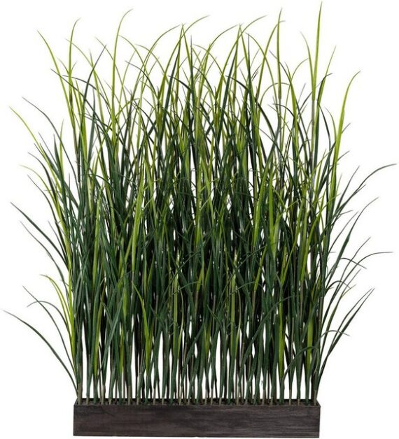 Kunstpflanze Kunststoffgras Raumteiler Gras, Creativ green, Höhe 150 cm, im Holzkasten