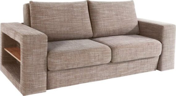 LOOKS by Wolfgang Joop 3-Sitzer Looksvb, Verwandlungssofa: aus Sofa wird Sofa mit 2 Hockern, mit Regalfunktion