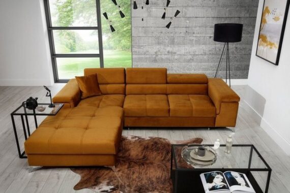 Luxusbetten24 Schlafsofa Designer Sofa Elegante, mit Schlaf- und Klappfunktion
