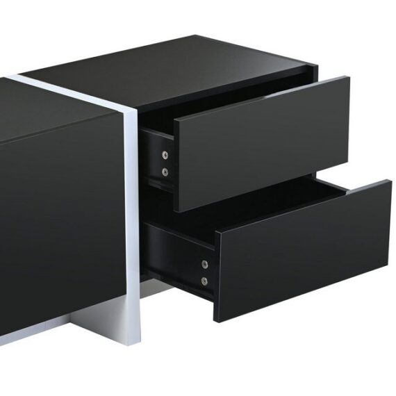 PFCTART TV-Schrank mit Schubladen, Türen mit Regalen,Einfaches Liniendesign TV-Schrank