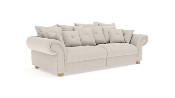 Sofa Dreams Big-Sofa Stoff Sofa Polstercouch London, Polstersofa, Webstoff, Strukturstoff, Stoffsofa