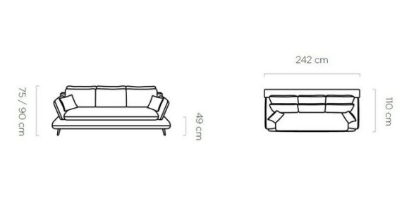 Sofa Dreams Schlafsofa Mio, Strukturstoff, hellgrau, Rückenlehne umklappbar zur Bettfunktion