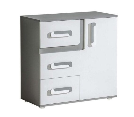 Stylefy Kinderkleiderschrank Avino III (Sideboard, Standschrank) mit Schubladen, Vollauszug, Modern Design, für Kinder