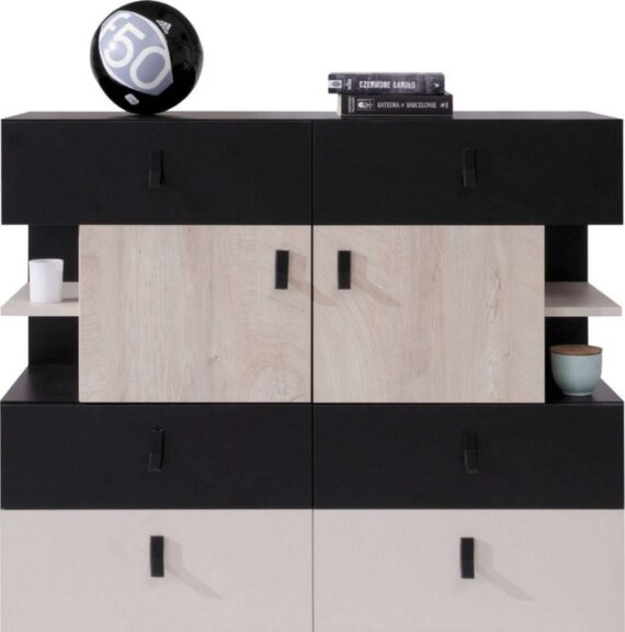 Stylefy Kinderkleiderschrank Sirius (Sideboard, Kinderschrank) mit Schubladen, FSC-Zertifizierung, 2-türig, viel Stauraum, Modern Design