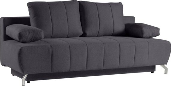 WERK2 Schlafsofa Troya, 2-Sitzer Sofa und Schlafcouch mit Federkern & Bettkasten