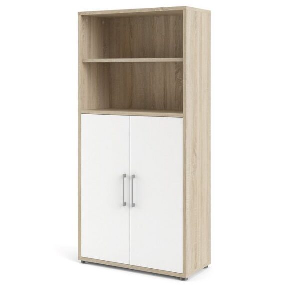 ebuy24 Aktenschrank Prisme Aktenschrank 2 Fächer und 2 Türen Eiche Dek (1-St)