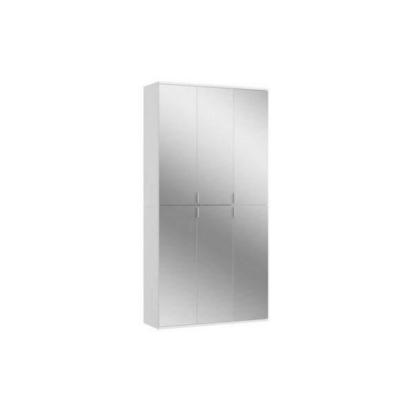 ebuy24 Kleiderschrank ProjektX Kleiderschrank 6 Türen weiß, Spiegel.