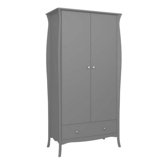 ebuy24 Kleiderschrank Simon Kleiderschrank 1 Schublade 2 Türen grau.