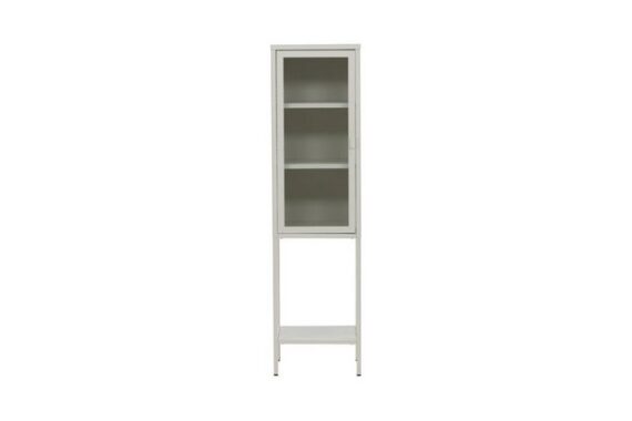 ebuy24 Vitrine Misha Vitrinenschrank 1 Tür, 4 Ablagen, weiss. (1-St)