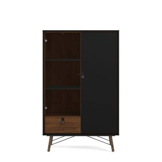 ebuy24 Vitrine Rye Vitrinenschrank 1 Glastür, 1 Tür, 1 Schublade