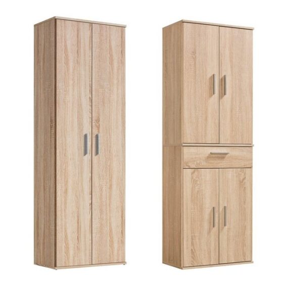 mokebo Schrank-Set Die Allzweckwaffe, (2er-Set), Stauraum-Set aus Aktenschrank & Mehrzweckschrank in Braun