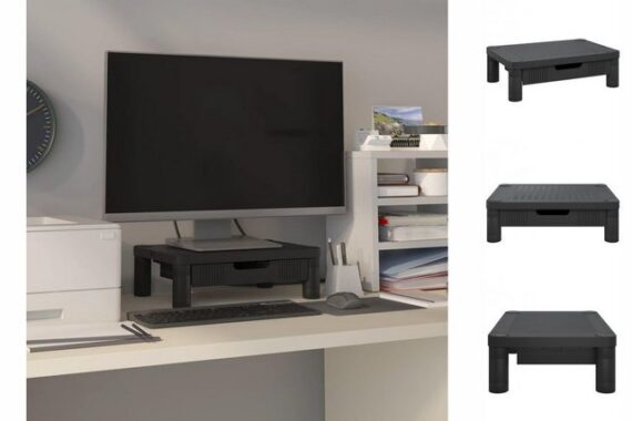 vidaXL TV-Schrank Monitorständer Schwarz 43x30,5x13 cm TV-Lowboard