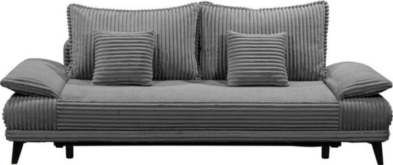 ED EXCITING DESIGN Schlafsofa Carla, frei im Raum stellbar, mit Bettkasten, mit Schlaffunktion, 6 Kissen