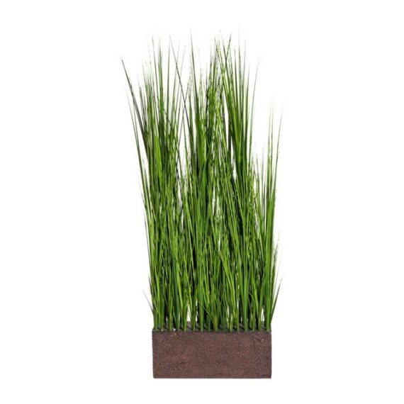 Kunstpflanze Gras Grasbusch Raumteiler Kunstgras künstlich Pflanze 1342 Gras, PassionMade, Höhe 85 cm, Graselement im Kasten Blumenkasten
