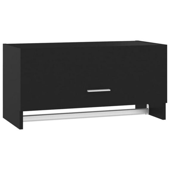 furnicato Kleiderschrank Schwarz 70x32,5x35 cm Holzwerkstoff