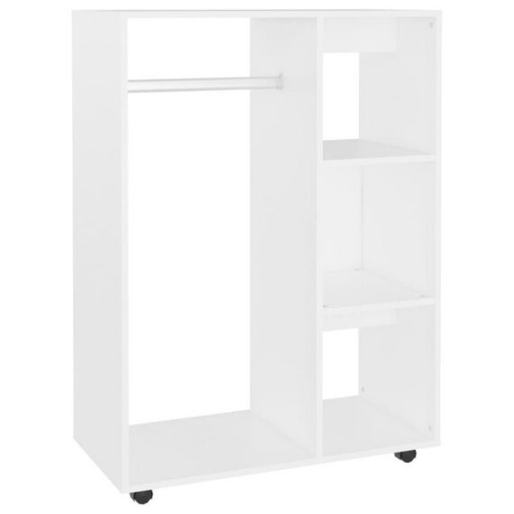 furnicato Kleiderschrank Weiß 80x40x110 cm Holzwerkstoff