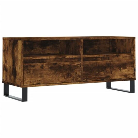 furnicato TV-Schrank Räuchereiche 100x34,5x44,5 cm Holzwerkstoff