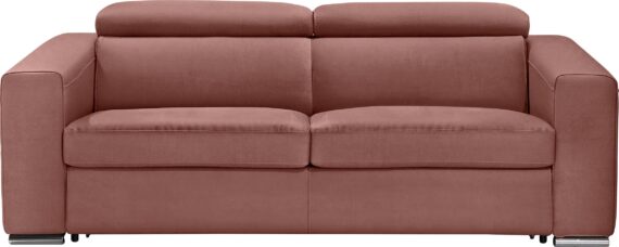 Egoitaliano Schlafsofa "Cabiria", Sofa inkl. Schlaffunktion, Kopfteile verstellbar, mit Metallfüßen