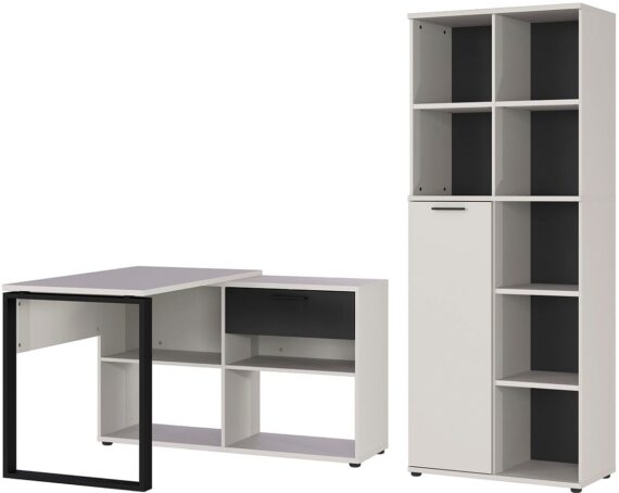 GERMANIA Büro-Set "Fenton", (2 tlg.), inkl. Schreibtisch mit integriertem Sideboard und Aktenschrank