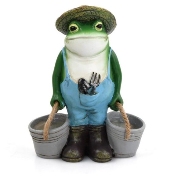 HYTIREBY Gartenfigur DIY Deko Garten Frosch Figuren, Frosch Blumentöpfe Figuren Geschenke, (1 St), Tiere Gartendeko Statue,Gartenfigur Wetterfest für Balkon