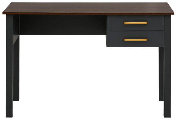 Home affaire Schreibtisch "Martinau", mit 2 Schubladen, goldfarbene Griffen aus Metall, Höhe 76,5 cm