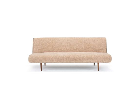 INNOVATION LIVING ™ Schlafsofa "Unfurl Bettsofa, Klappsofa, Gästebett, Couch, Schlaffunktion", 3-stufig klappbar, Teddy Stoff, Braun, als Dauerschläfer geeignet