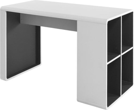 MCA furniture Schreibtisch "Tadeo", weiß matt mit 4 offenen Fächer, Breite 119 cm