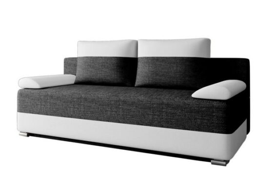 MOEBLO Schlafsofa ATLANTA, Schlafcouch Sofa Couch für Wohnzimmer Schlafsofa Federkern Sofagarnitur Polstersofa mit Bettfunktion, mit Schlaffunktion und Bettkasten, - (BxHxT): 200x90x96 cm