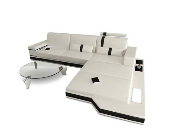 Sofa Dreams Ecksofa Mesana L Form Sofa, Designersofa, Sofa mit Licht und USB