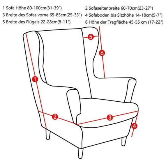Stuhlhusse Stuhlhusse Überzug,Sessel-Überwürfe Ohrensessel Verdicken Schonbezüge, SOTOR, Bietet er eine weiche und elastische Oberfläche.