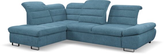 WERK2 Ecksofa "Roma L-Form", Sofa mit Schlaffunktion, Sitztiefenverstellung, verstellbare Kopfteile