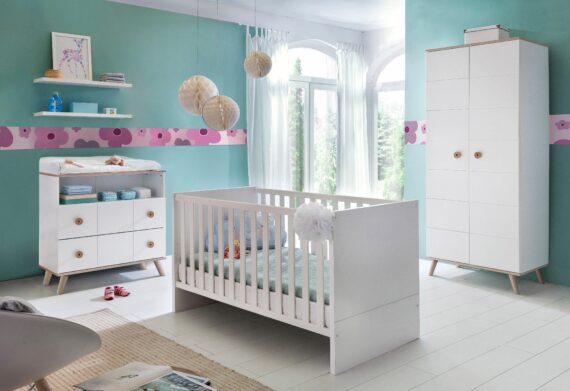 Wimex Babyzimmer-Komplettset "Cannes", (Set, 3 St.), Bett + Wickelkommode + 2 trg. Schrank