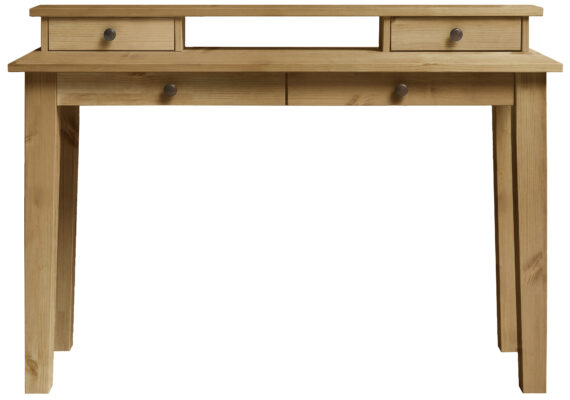 Wohnglücklich by Infantil Schreibtisch "Solvita", Arbeitstisch Desk mit 2 Schubladen Kiefer massiv Breite 120cm Landhaus