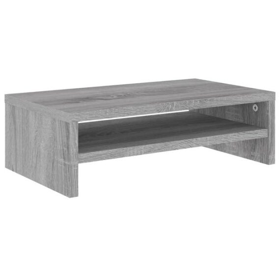 furnicato Grau Sonoma 42x24x13 cm Holzwerkstoff Monitorständer, (1-tlg)