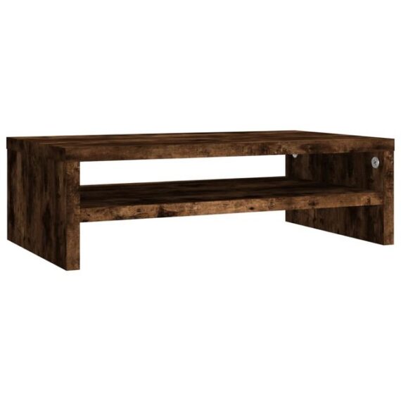 furnicato Räuchereiche 42x24x13 cm Holzwerkstoff Monitorständer, (1-tlg)