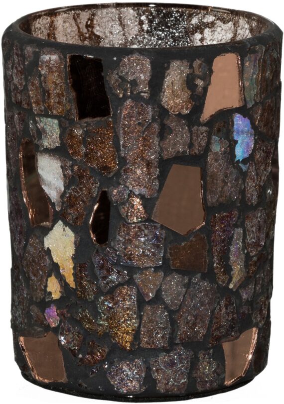 Creativ deco Windlicht, (4 St.), mit wunderschönem Mosaik, 4er Set, Höhe ca. 10 cm