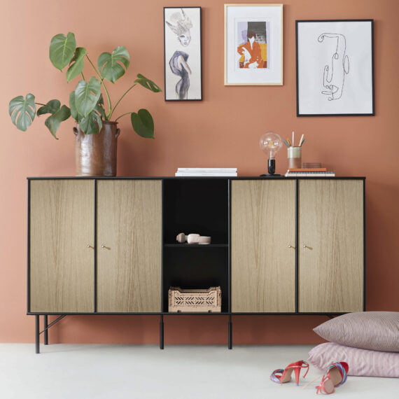Hammel Furniture Sideboard "Mistral Kubus", mit vier Türen und Metall Füße, Breite: 169,8 cm