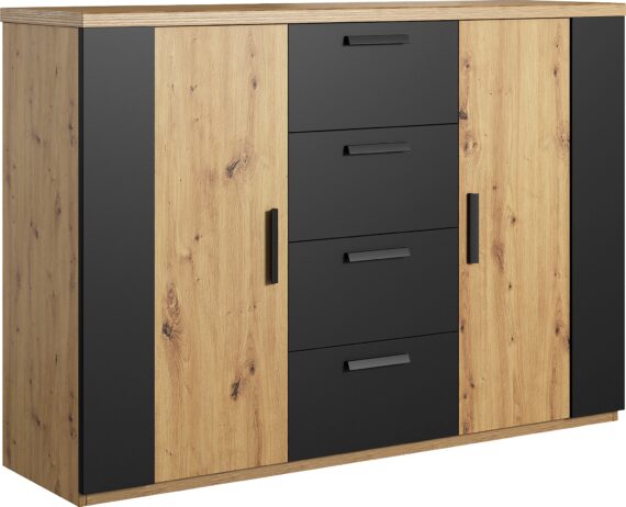 Helvetia Sideboard "Sigma", 2-türig und mit 4 Schubladen