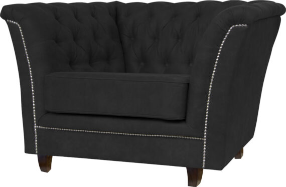 Home affaire Chesterfield-Sessel "Derby", passend zum Polster "Derby", mit Ziernieten und Knopfheftung