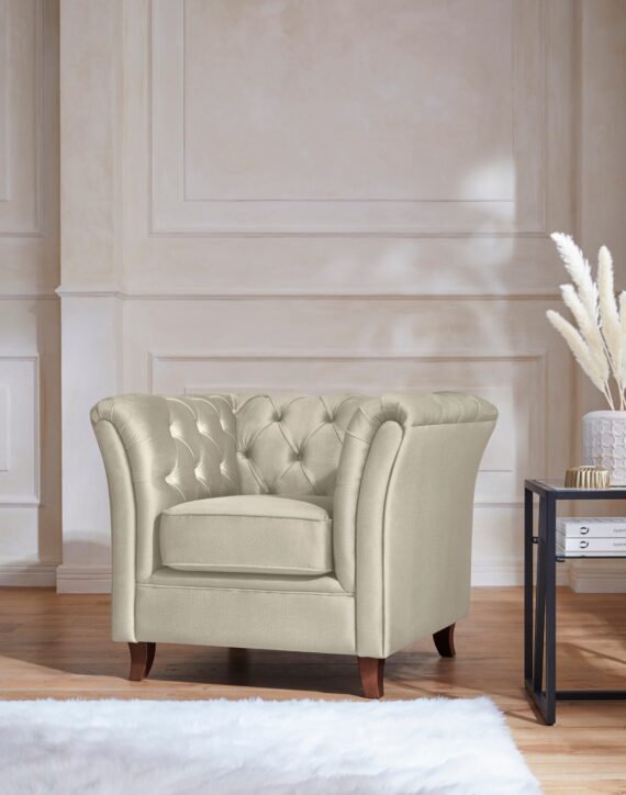 Home affaire Chesterfield-Sessel "Reims", mit echter Chesterfield-Knopfheftung, hochwertige Verarbeitung