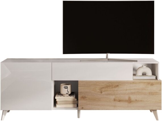 INOSIGN Lowboard "Monaco Breite 181 cm, TV-Board mit 1 Tür, 1 Klappe u. 1 Schubkasten", Fernsehtisch, TV-Schrank, Soft/Self Closing